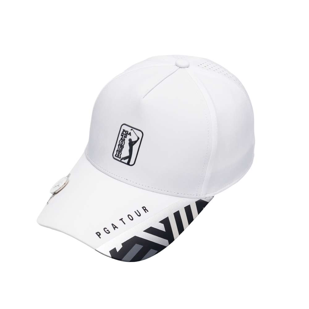 PGA TOUR高爾夫印花球標帽(白)
