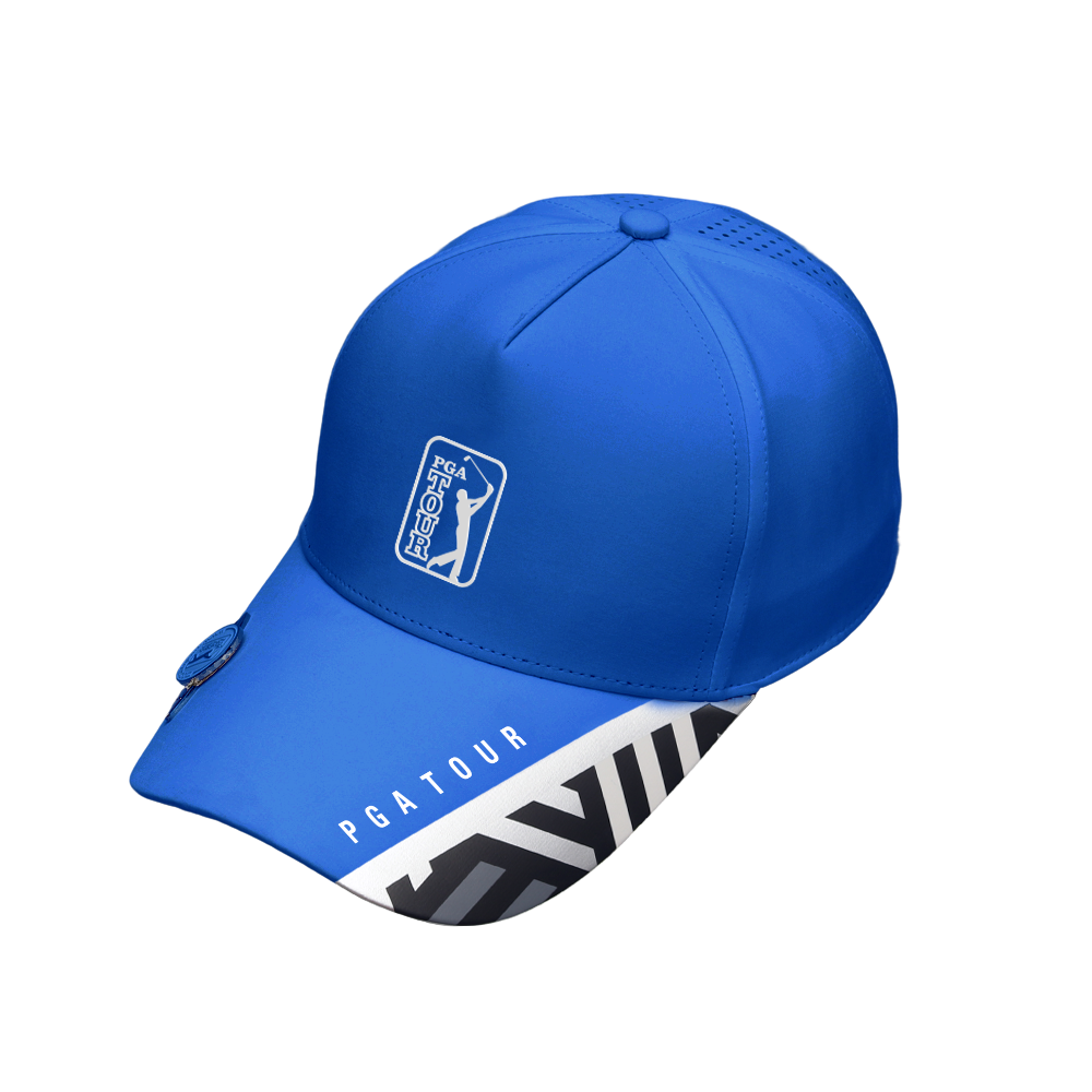 PGA TOUR高爾夫印花球標帽(寶藍)