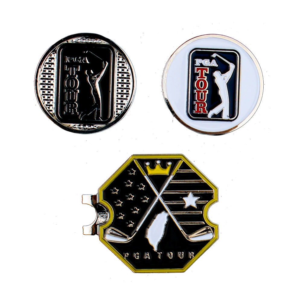 PGA TOUR六角底座+雙帽夾(黑)