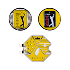 PGA TOUR六角底座+雙帽夾(黃)