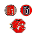 PGA TOUR六角底座+雙帽夾(橘)