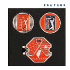 PGA TOUR六角底座+雙帽夾(橘)