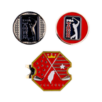 PGA TOUR六角底座+雙帽夾(紅)