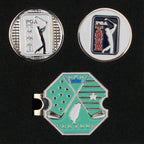 PGA TOUR六角底座+雙帽夾(湖綠)