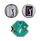 PGA TOUR六角底座+雙帽夾(湖綠)