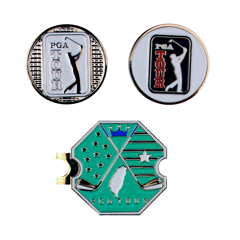 PGA TOUR六角底座+雙帽夾(湖綠)