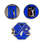 PGA TOUR六角底座+雙帽夾(寶藍)