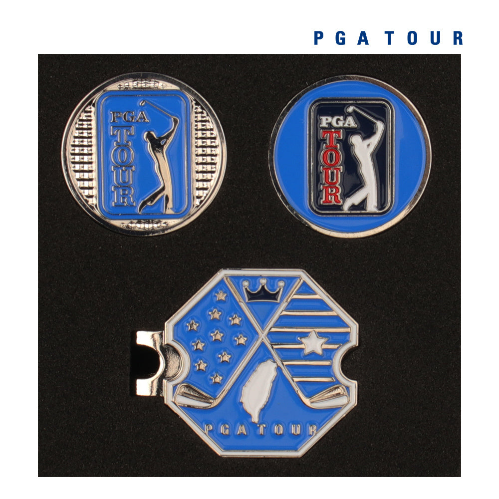 PGA TOUR六角底座+雙帽夾(寶藍)