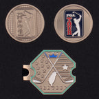 PGA TOUR六角底座+雙帽夾(銀)