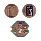 PGA TOUR六角底座+雙帽夾(銀)