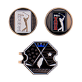 PGA TOUR六角底座+雙帽夾(古銀)