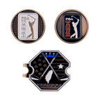 PGA TOUR六角底座+雙帽夾(古銀)