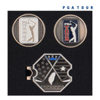 PGA TOUR六角底座+雙帽夾(古銀)