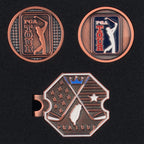 PGA TOUR六角底座+雙帽夾(古銅)