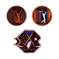 PGA TOUR六角底座+雙帽夾(古銅)