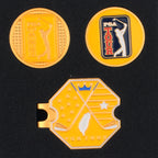 PGA TOUR六角底座+雙帽夾(金)