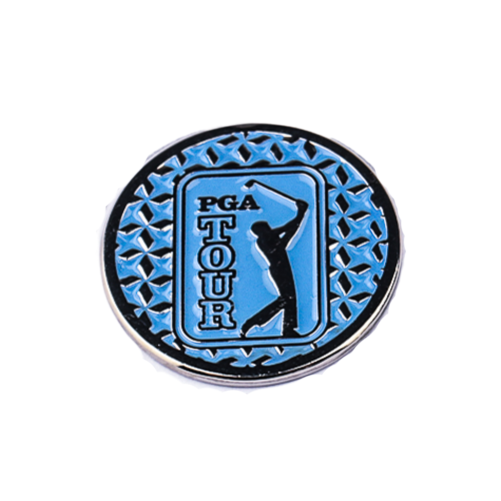 PGA TOUR淡藍果嶺底座+雙帽夾