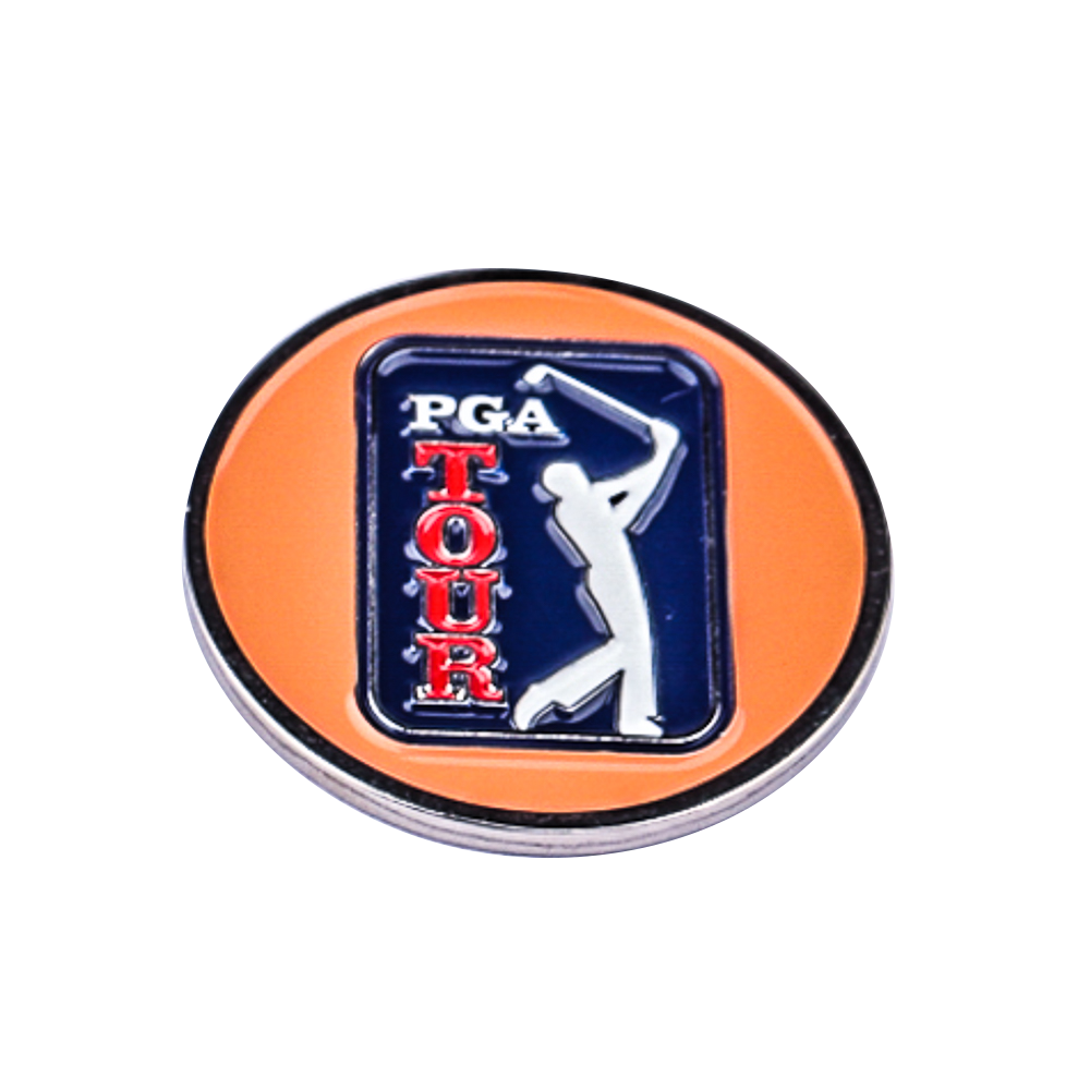 PGA TOUR亮橘果嶺底座+雙帽夾