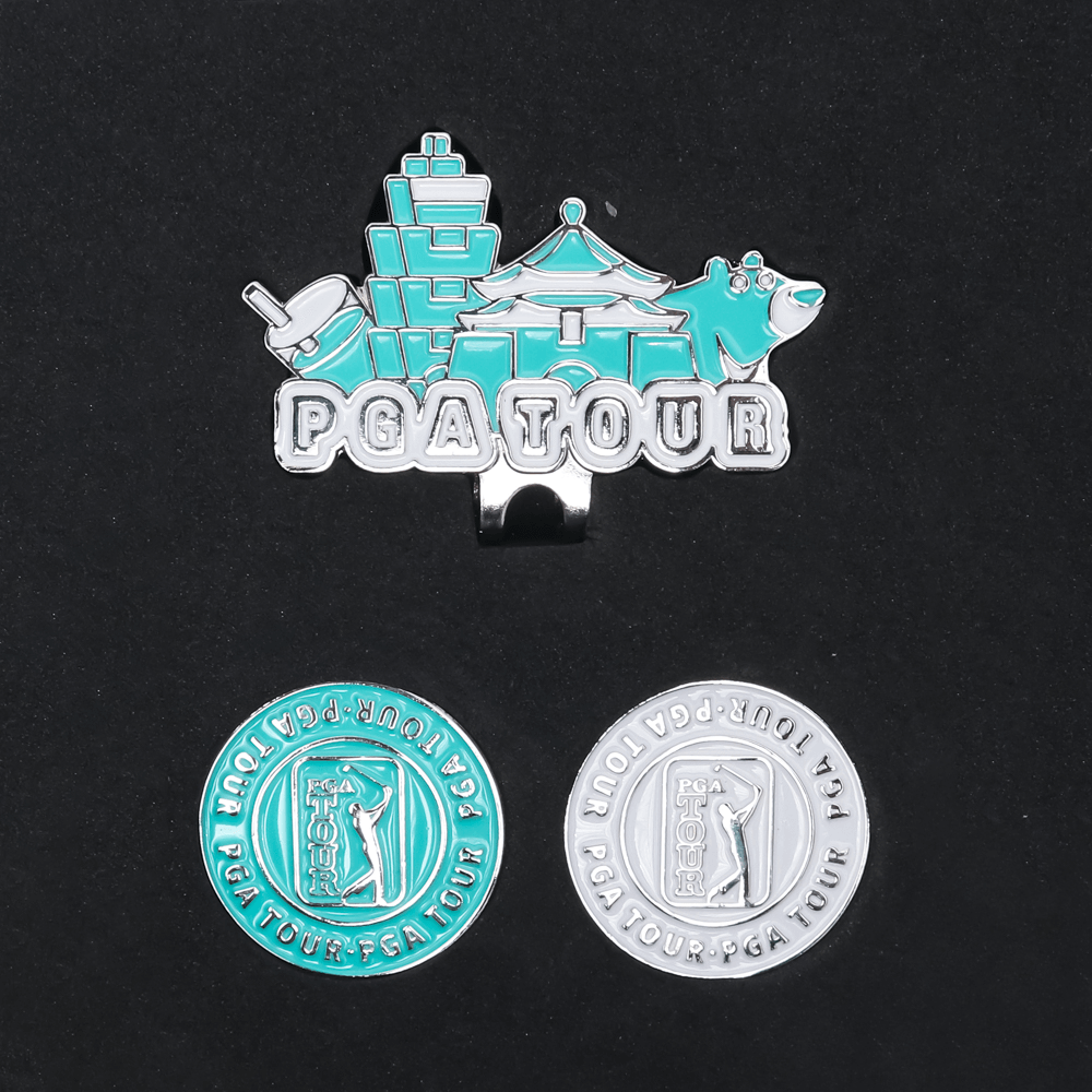 PGA TOUR台灣限定球標帽夾(奶茶)