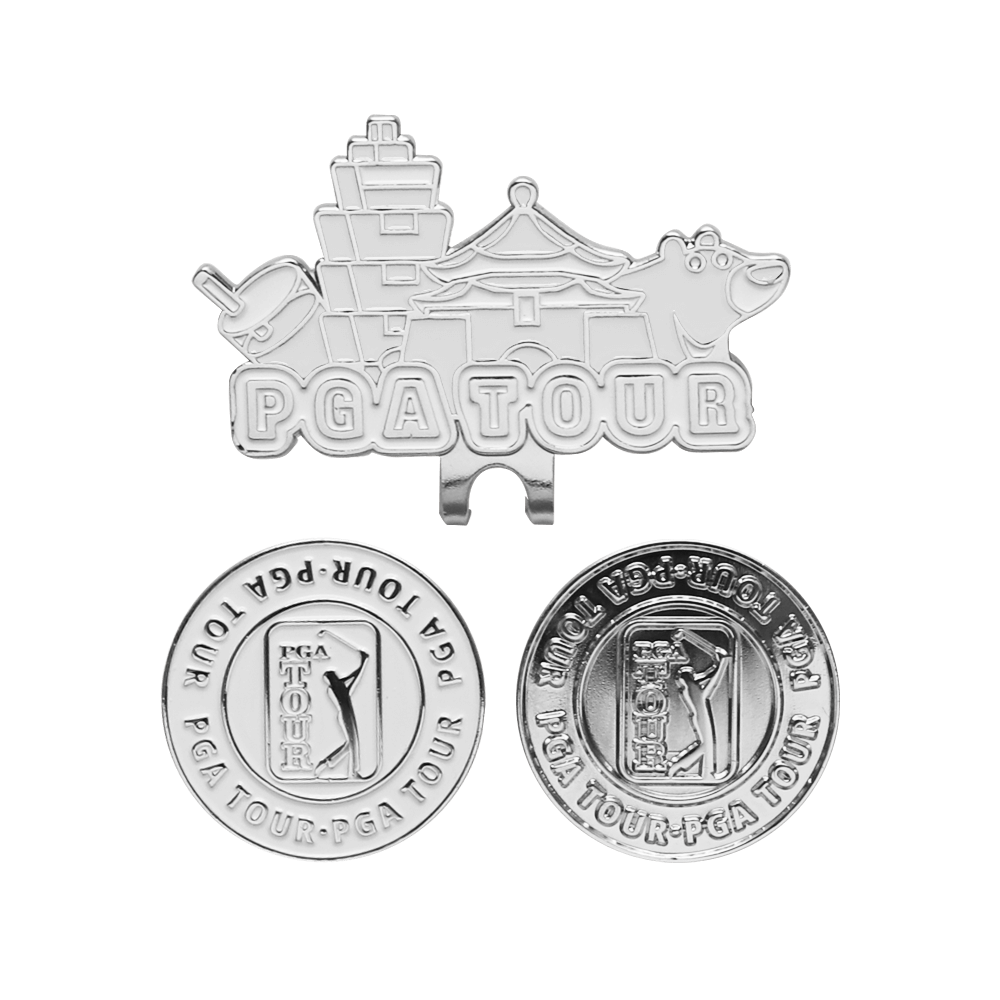 PGA TOUR台灣限定球標帽夾(白)