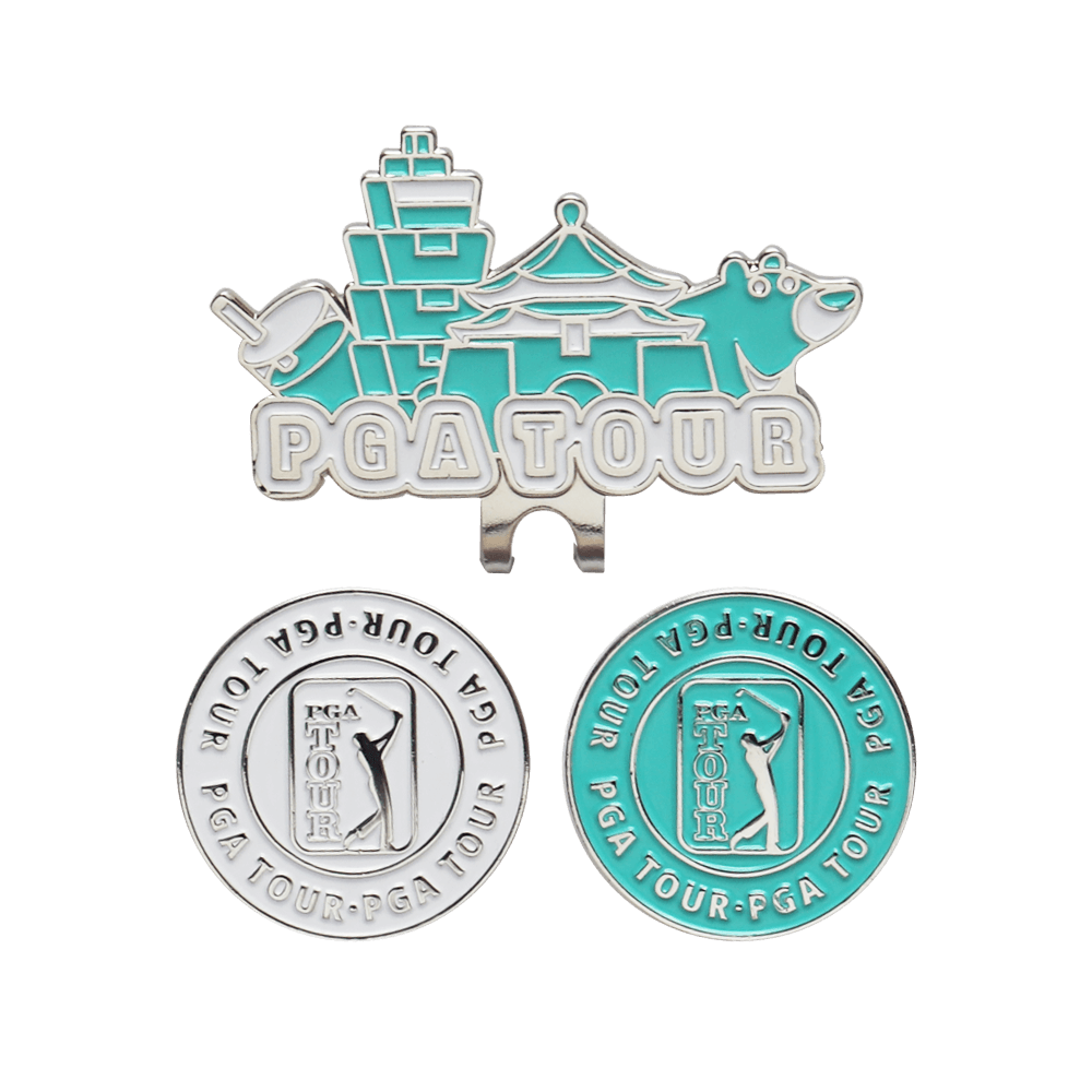 PGA TOUR台灣限定球標帽夾(湖綠)
