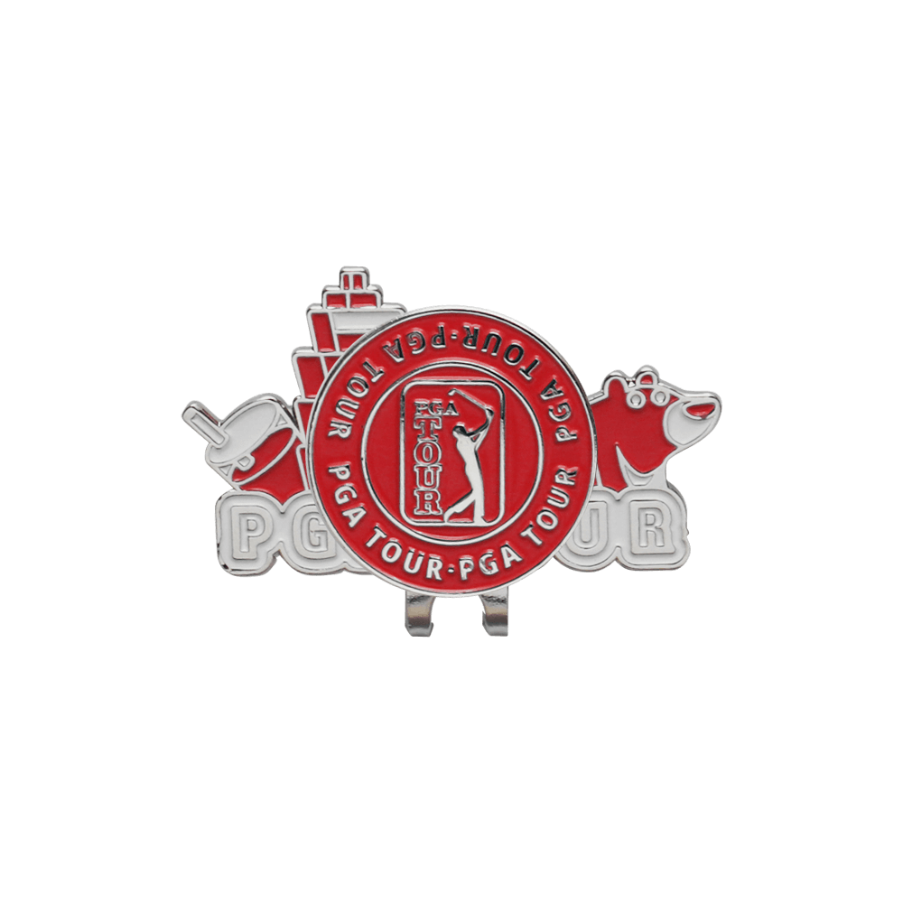 PGA TOUR台灣限定球標帽夾(紅)