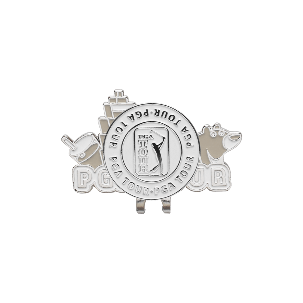PGA TOUR台灣限定球標帽夾(奶茶)