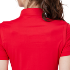 小百褶長版寬鬆女短袖上衣(紅)