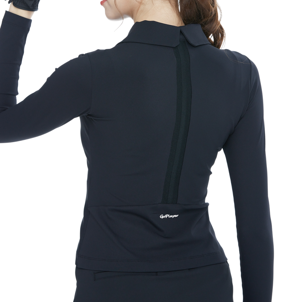 開襟長袖外套(黑)