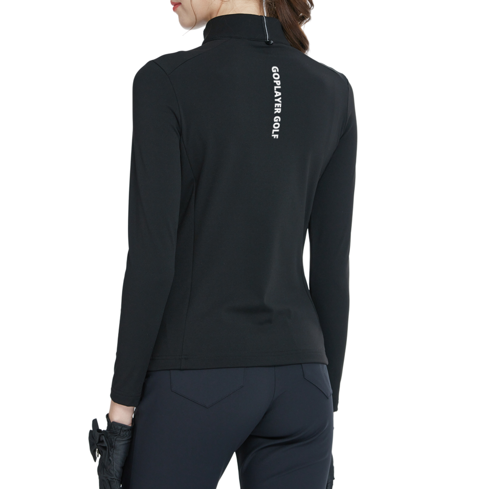 斜拉鍊高領防寒衛衣(卡其)