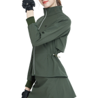 高爾夫防風防潑水長袖外套(軍綠)