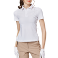 螺紋領收腰女短袖上衣