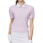 收口袖翻領女短袖上衣