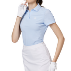 透氣孔翻領女短袖上衣