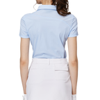 透氣孔翻領女短袖上衣
