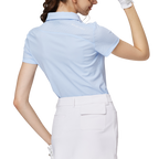 透氣孔翻領女短袖上衣