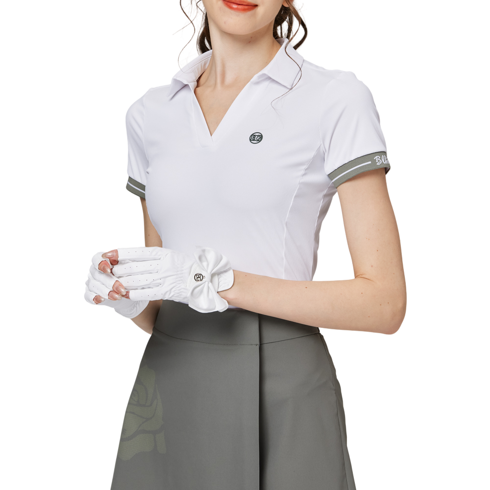 V領女短袖上衣