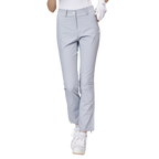 薄款彈性腰開叉女士長褲