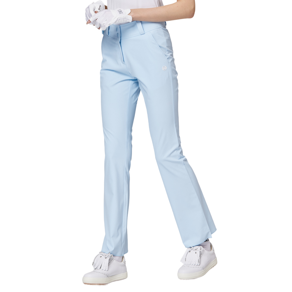 高腰微喇叭女士長褲