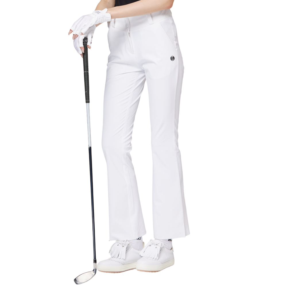 高腰微喇叭女士長褲