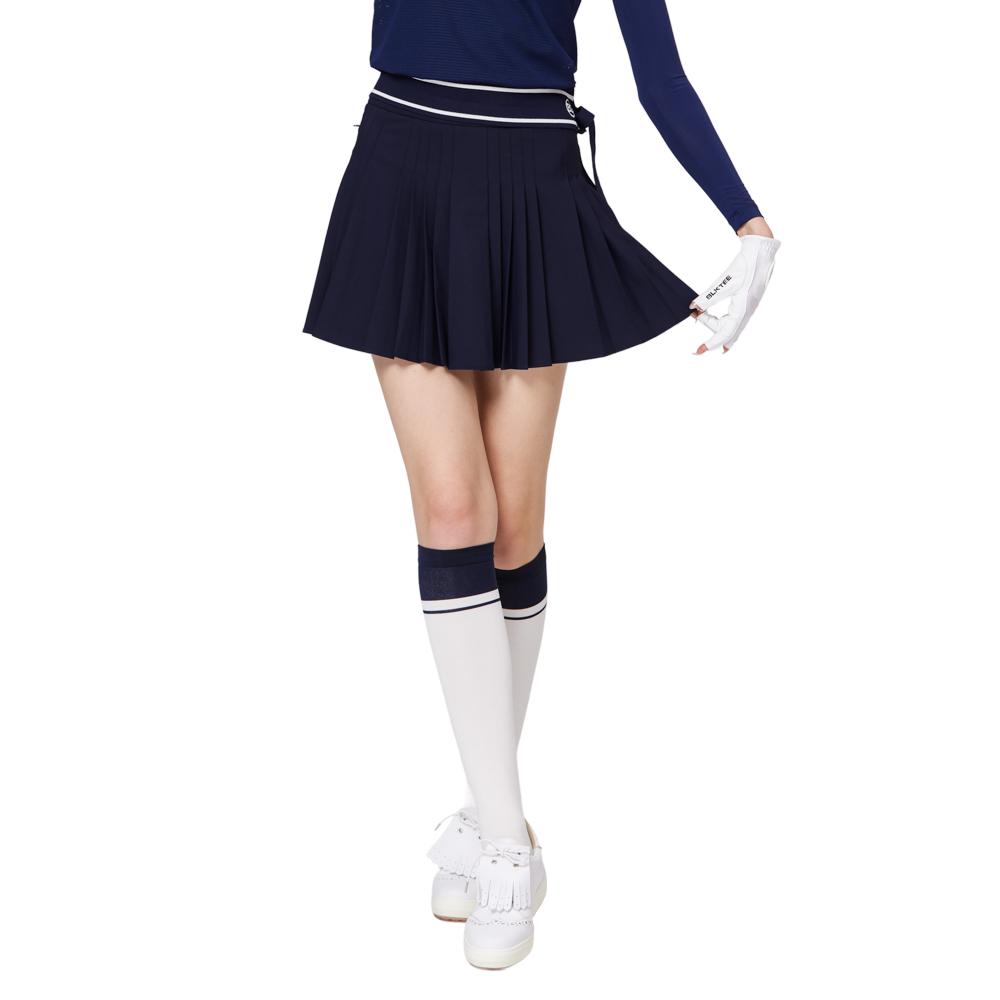 高腰女百褶裙