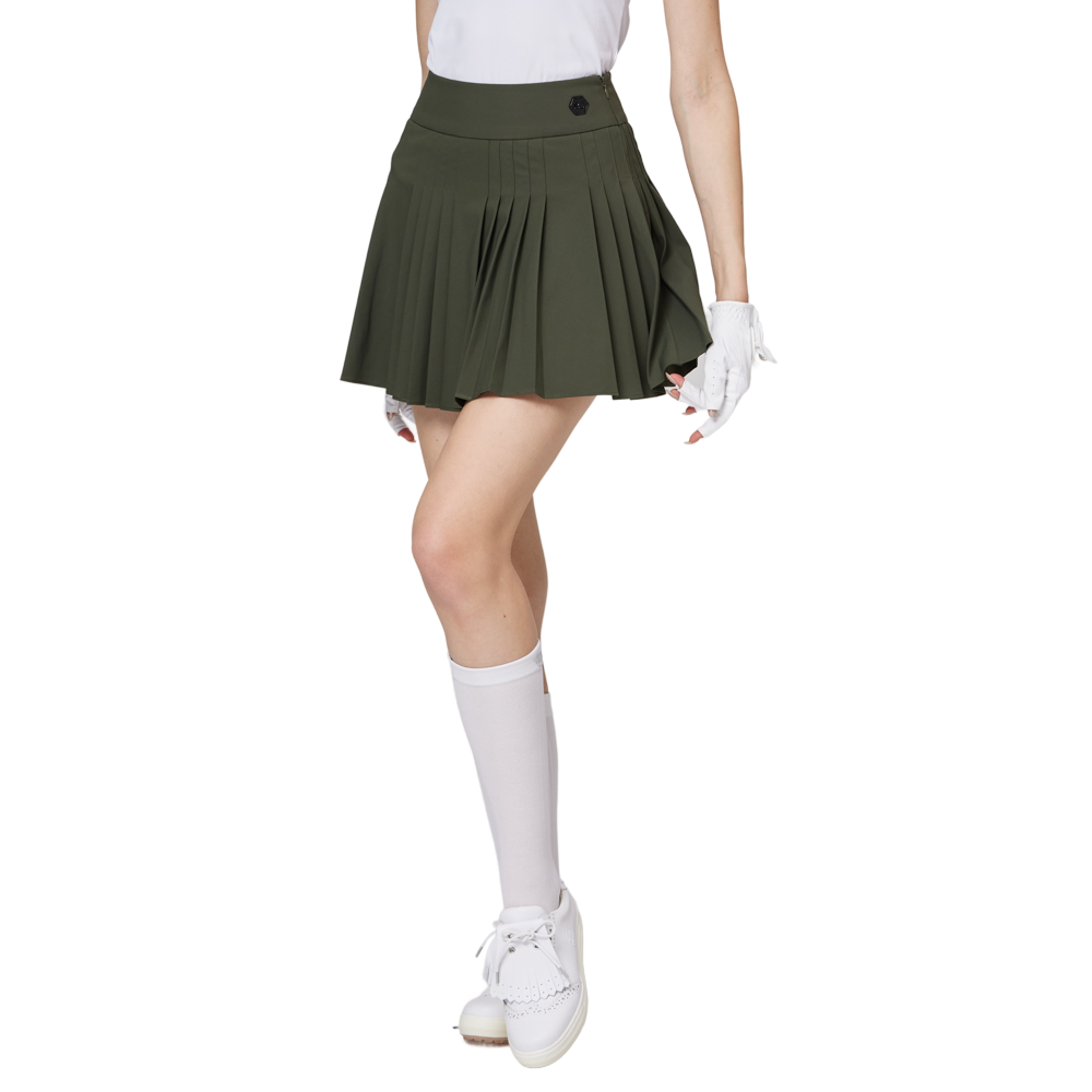 高腰女百褶裙