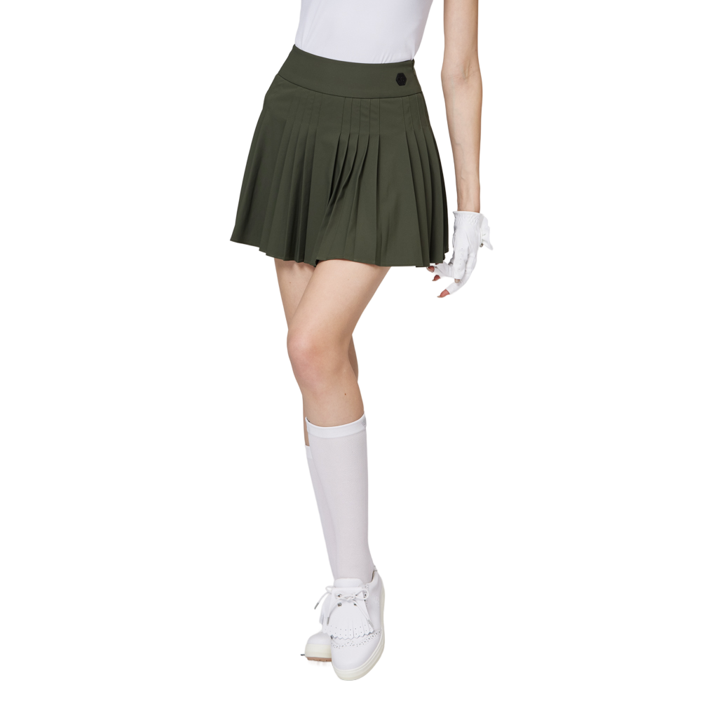 高腰女百褶裙