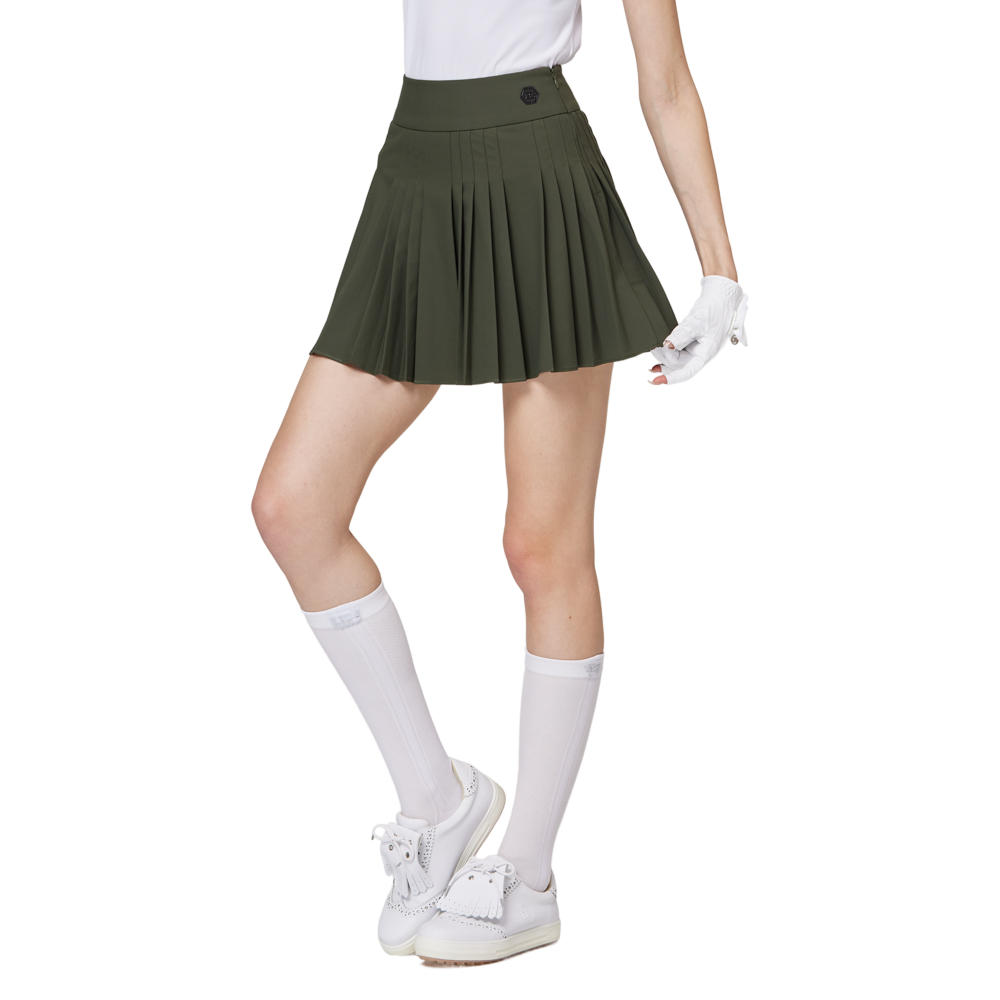 高腰女百褶裙