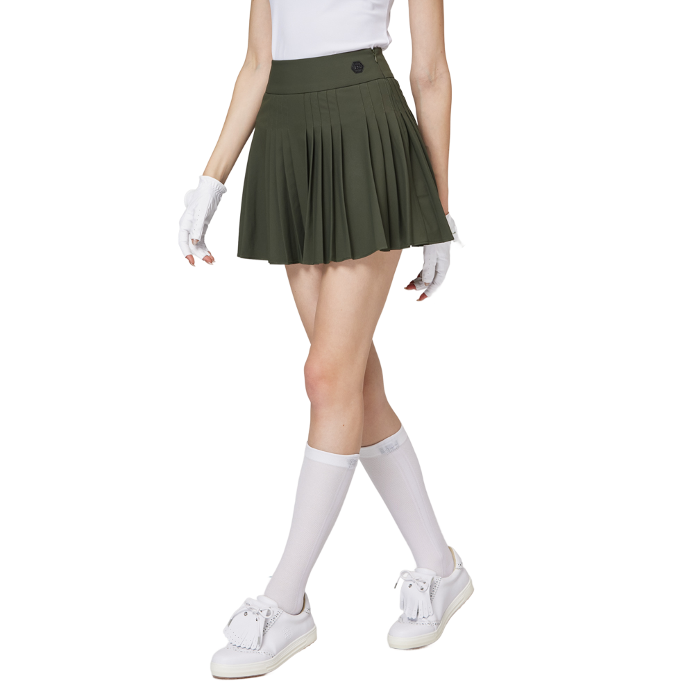高腰女百褶裙