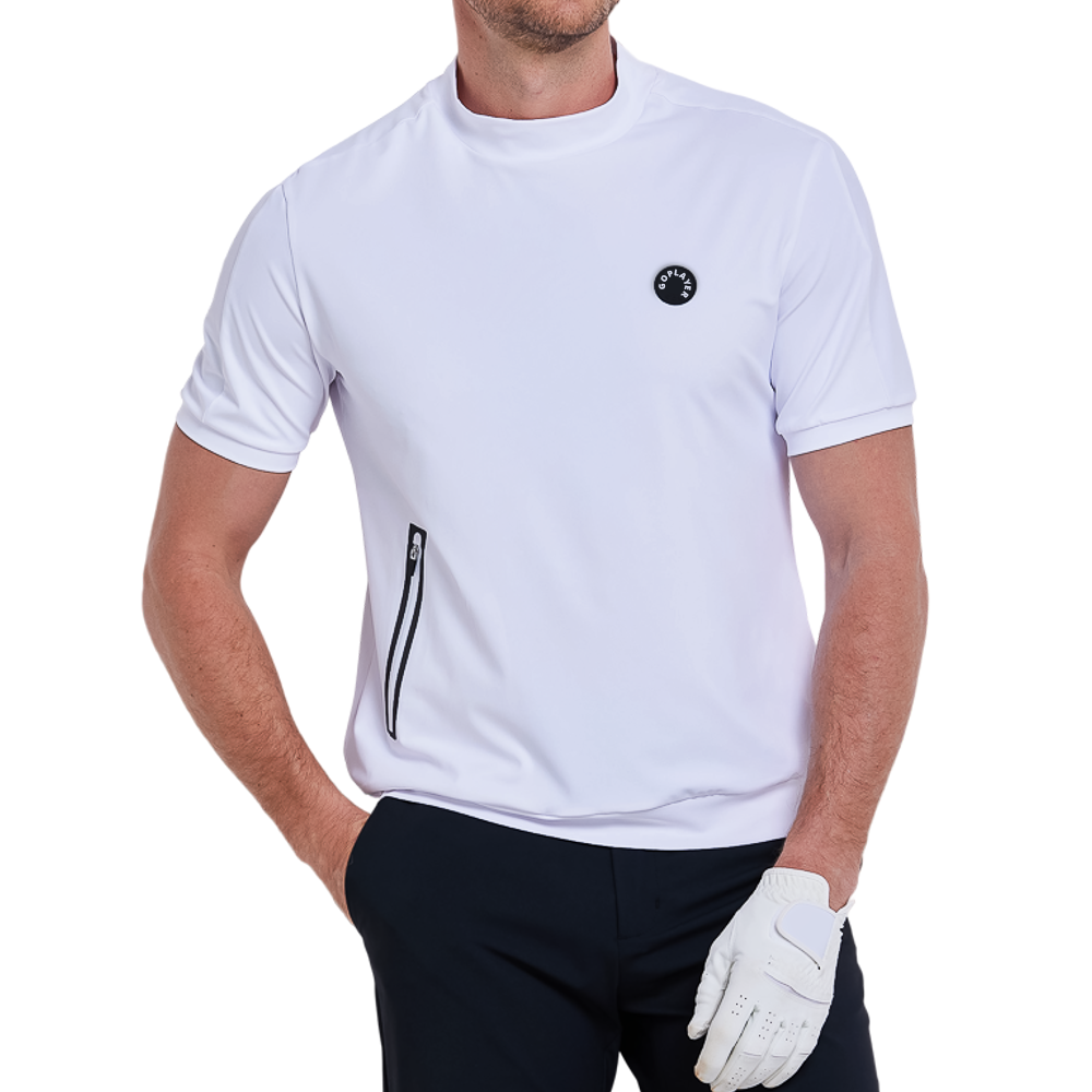 男吸濕排汗短袖(白)