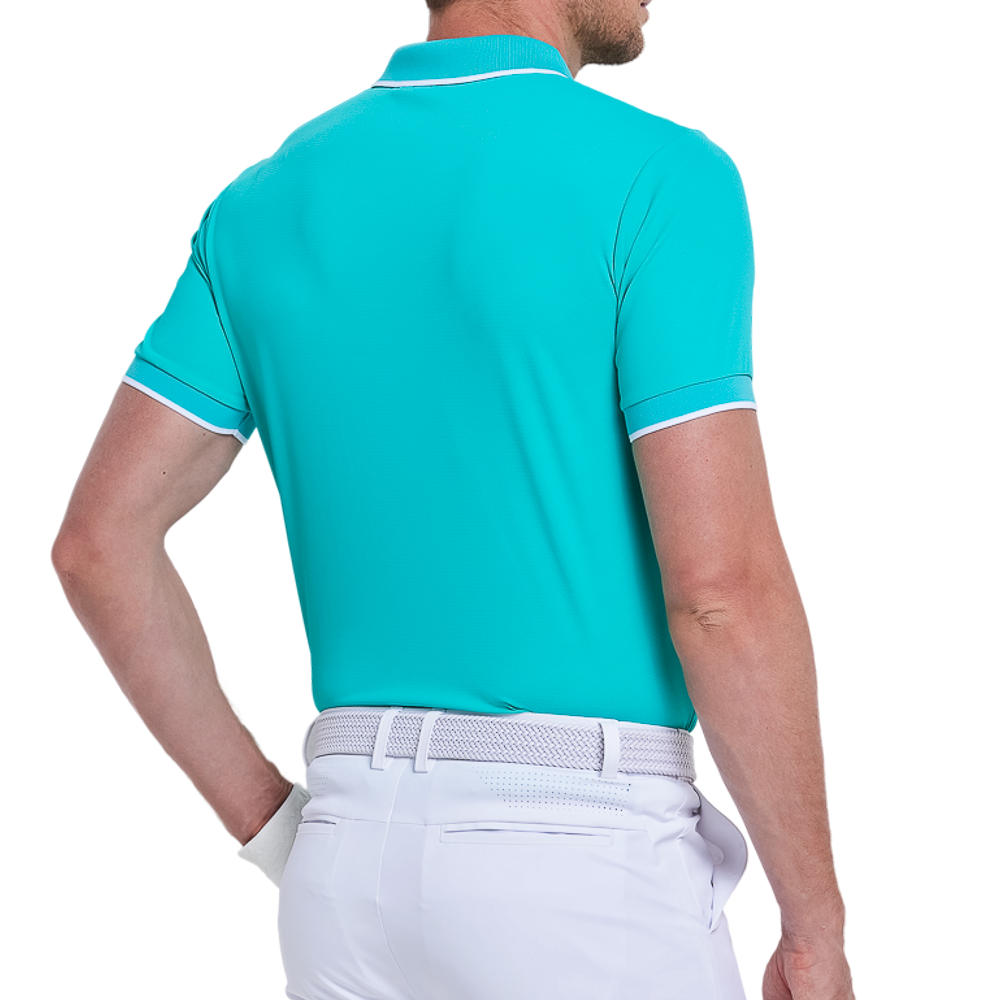 男冰感提花短袖(青綠)