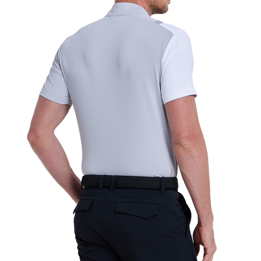 男方格透氣短袖(淺灰)