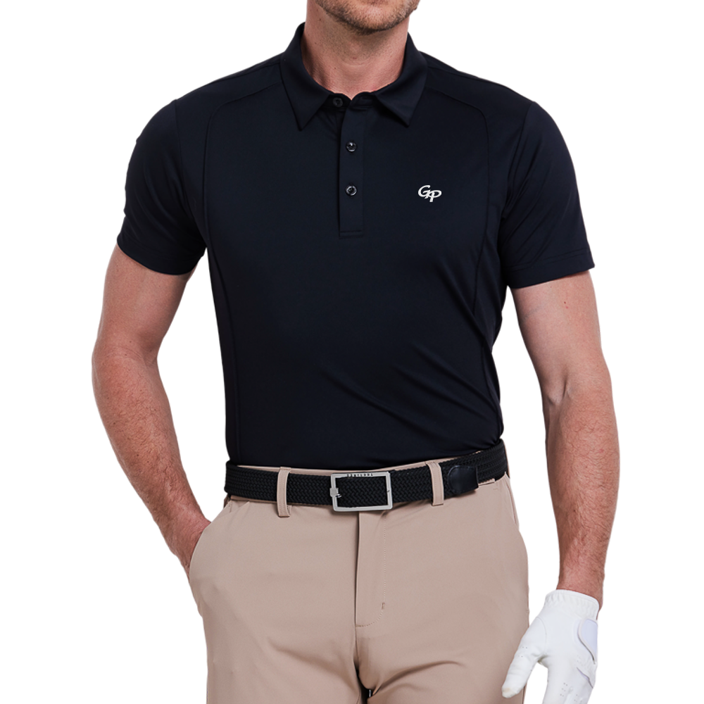 男細珠地短袖(黑)