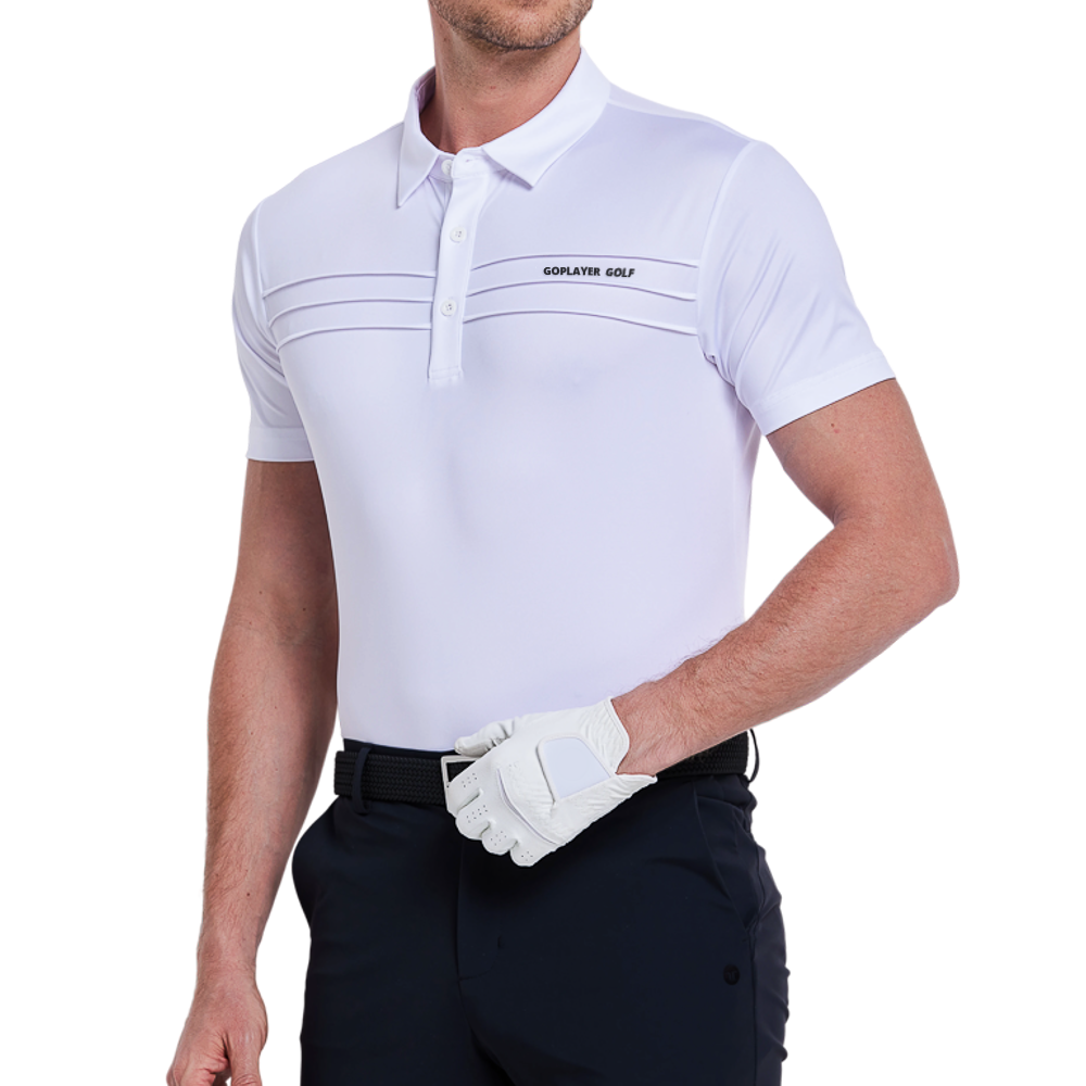 男超薄平紋短袖(白)